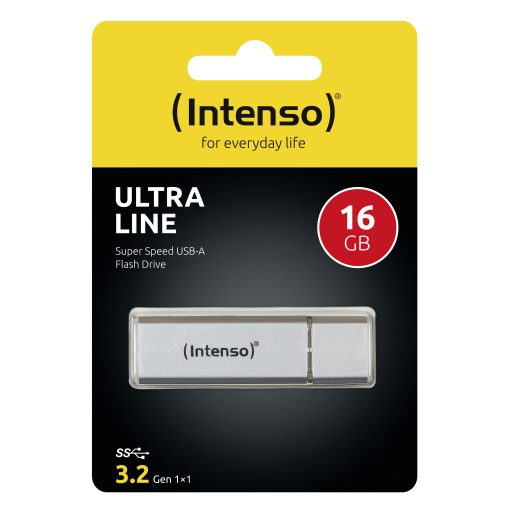 Intenso Ultra Line USB flash meghajtó 16 GB USB A típus 3.2 Gen 1 (3.1 Gen 1) Ezüst