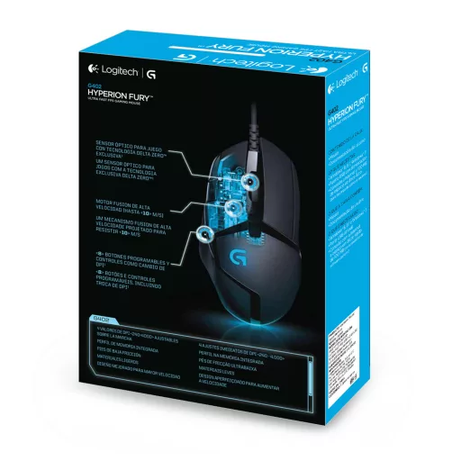 Logitech G 910-004068 egér Játék Jobbkezes USB A típus 4000 DPI