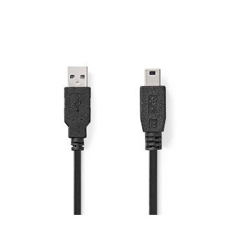   Nedis CCGL60300BK10 USB kábel USB 2.0 1 M USB A Mini-USB B Fekete