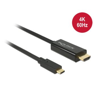   DeLOCK 85291 video átalakító kábel 2 M USB C-típus HDMI Fekete