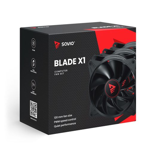 Savio BLADE SET számítógépes hűtőrendszer Számítógép ház Minden az egyben folyadékhűtés 12 cm Fekete