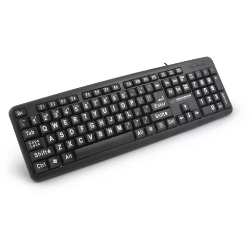 Esperanza EK129 billentyűzet HTPC USB QWERTY Brit angol Fekete