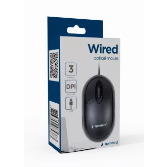   Gembird MUS-U-01 egér Kétkezes USB A típus Optikai 1000 DPI