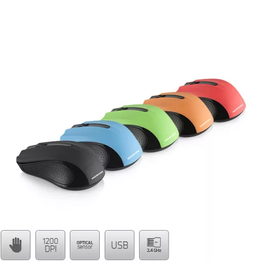 Modecom MC-WM9 egér Kétkezes Vezeték nélküli RF Optikai 1200 DPI