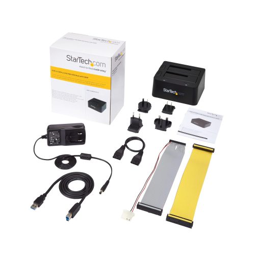 StarTech.com UNIDOCKU33 dokkoló állomás tárolóegységhez USB 3.2 Gen 1 (3.1 Gen 1) Type-B Fekete