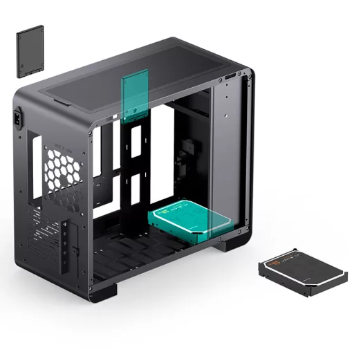 Jonsbo U4 Mini Mini Tower Fekete