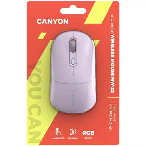 Canyon MW-22 egér Univerzális Kétkezes RF vezeték nélküli + Bluetooth Optikai 1600 DPI