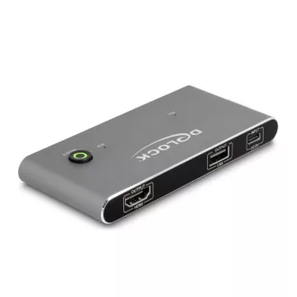 DeLOCK 11486 KVM kapcsoló Antracit
