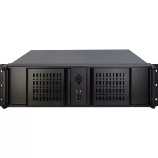 Inter-Tech 3U-3098-S Rack Fekete
