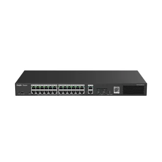   Ruijie Networks RG-ES228GS-P hálózati kapcsoló Vezérelt Gigabit Ethernet (10/100/1000) Ethernet-áramellátás (PoE) támogatása Fekete
