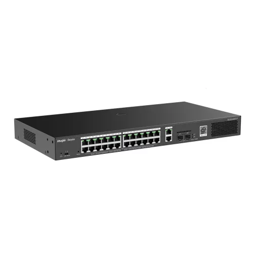 Ruijie Networks RG-ES228GS-P hálózati kapcsoló Vezérelt Gigabit Ethernet (10/100/1000) Ethernet-áramellátás (PoE) támogatása Fekete