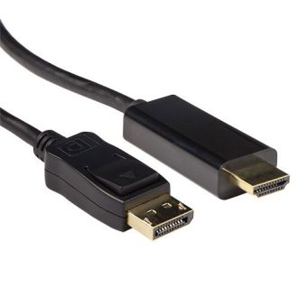   ACT AK3990 video átalakító kábel 1,8 M DisplayPort HDMI Fekete