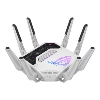   ASUS ROG Rapture GT-BE19000AI vezetéknélküli router 10 Gigabit Ethernet Háromsávos (2,4 GHz / 5 GHz / 6 GHz) Fehér