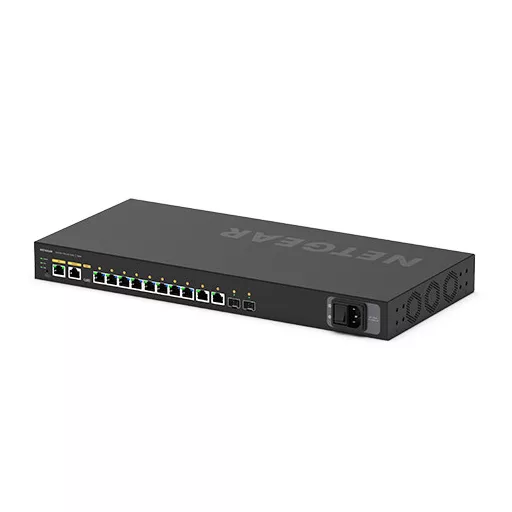 NETGEAR M4250-10G2XF-PoE+ Vezérelt L2/L3 Gigabit Ethernet (10/100/1000) Ethernet-áramellátás (PoE) támogatása 1U Fekete