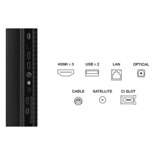 TCL T69C 50T69C televízió 127 cm (50") 4K Ultra HD Smart TV Wi-Fi Fekete 350 cd/m²