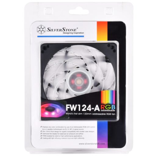 Silverstone FW124 Számítógép ház Hűtő Fekete, Fehér 1 db