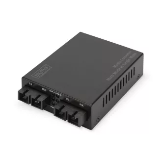   Digitus DN-82124 hálózati média konverter 1000 Mbit/s 1310 nm Single-mode, Multi-mode Fekete