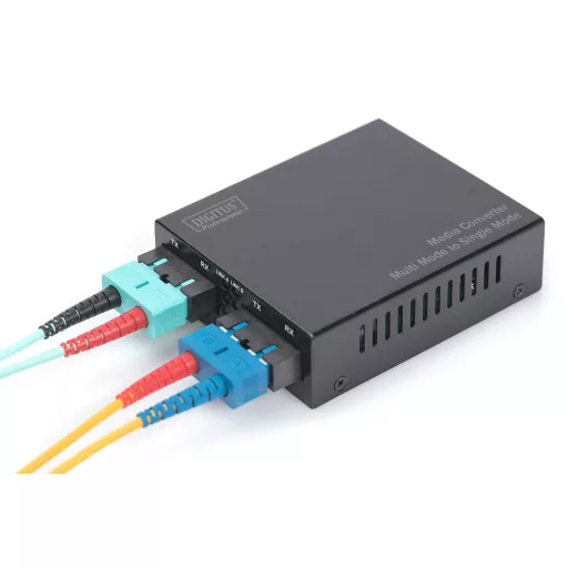 Digitus DN-82124 hálózati média konverter 1000 Mbit/s 1310 nm Single-mode, Multi-mode Fekete