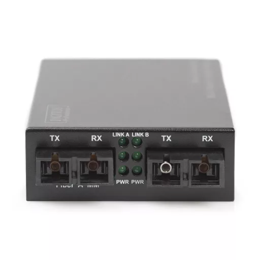 Digitus DN-82124 hálózati média konverter 1000 Mbit/s 1310 nm Single-mode, Multi-mode Fekete