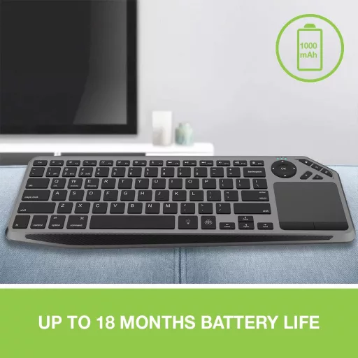 Techly ICTB9801TB billentyűzet Univerzális RF vezeték nélküli + Bluetooth QWERTY Amerikai angol Fekete