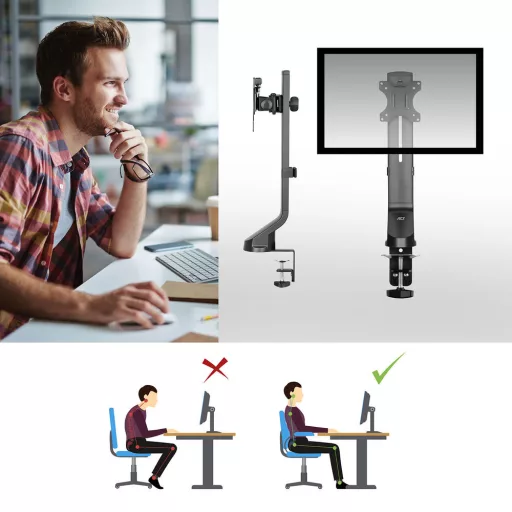 ACT AC8321 asztali TV konzol 86,4 cm (34") Fekete