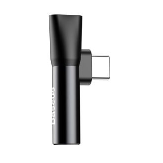   Baseus CATL41-01 csatlakozó átlakító Type-C Type-C / 3.5 mm Fekete