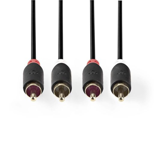 Nedis CABW24200AT30 audio kábel 3 M 2 x RCA Antracit