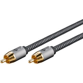 Goobay 65296 audio kábel 2 M RCA Ezüst, Fekete