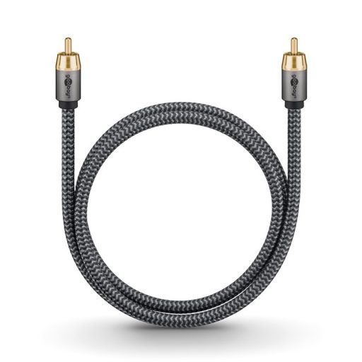 Goobay 65296 audio kábel 2 M RCA Ezüst, Fekete