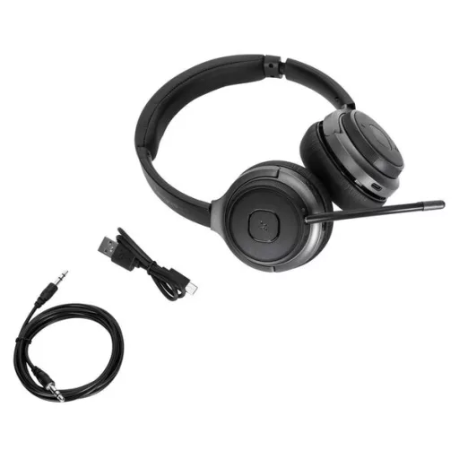 Targus AEH104GL fejhallgató és headset Vezetékes és vezeték nélküli Fejpánt Hívás/zene USB C-típus Bluetooth Fekete
