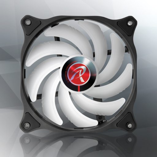 RAIJINTEK EOS 12 RBW ADD Alaplap, Processzor Ventilátor 12 cm Fekete, Fehér 2 db