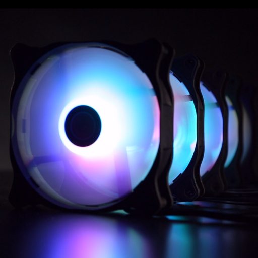 RAIJINTEK EOS 12 RBW ADD Alaplap, Processzor Ventilátor 12 cm Fekete, Fehér 2 db