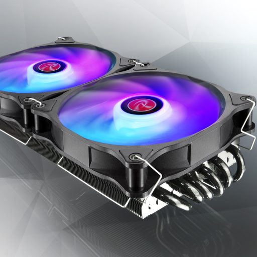 RAIJINTEK EOS 12 RBW ADD Alaplap, Processzor Ventilátor 12 cm Fekete, Fehér 2 db