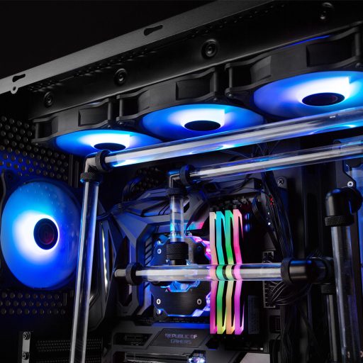 RAIJINTEK EOS 12 RBW ADD Alaplap, Processzor Ventilátor 12 cm Fekete, Fehér 2 db