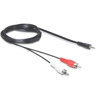 DeLOCK 3.5mm/2 x RCA audio kábel 5 M Fekete