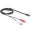 DeLOCK 3.5mm/2 x RCA audio kábel 5 M Fekete