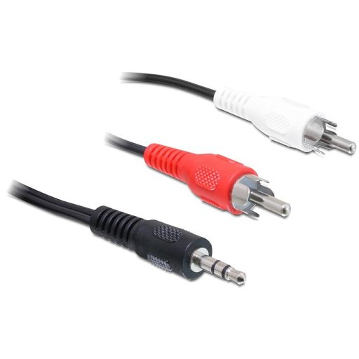 DeLOCK 3.5mm/2 x RCA audio kábel 5 M Fekete