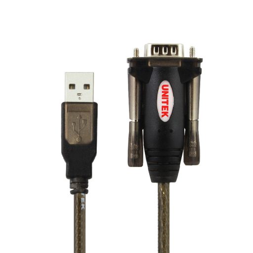 UNITEK Y-105 soros kábel Fekete 1,5 M USB A típus DB-9
