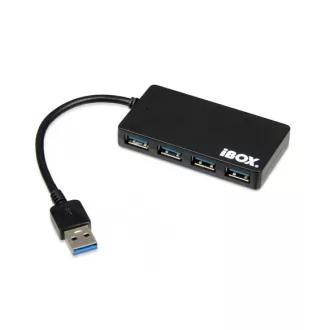   iBox IUH3F56 hálózati csatlakozó USB 3.2 Gen 1 (3.1 Gen 1) Type-A 5000 Mbit/s Fekete