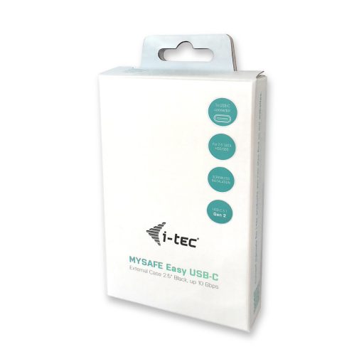 i-tec C31MYSAFEU313 tárolóegység burkolat HDD/SSD ház Fekete 2.5"