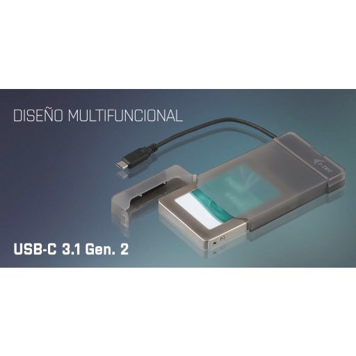 i-tec C31MYSAFEU313 tárolóegység burkolat HDD/SSD ház Fekete 2.5"