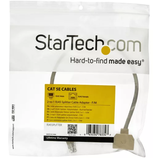 StarTech.com RJ45SPLITTER hálózati elosztó Szürke