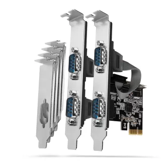   Axagon PCEA-PSN PCIe-Adapter mit 4x Seriell-Ports - ASIX AX99100 Chipsatz Belső RS-232