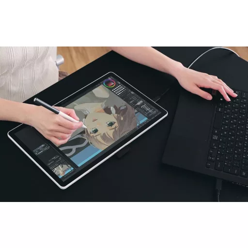 Wacom One 14 digitális rajztábla Fekete, Fehér 2540 lpi 309 x 174 mm USB