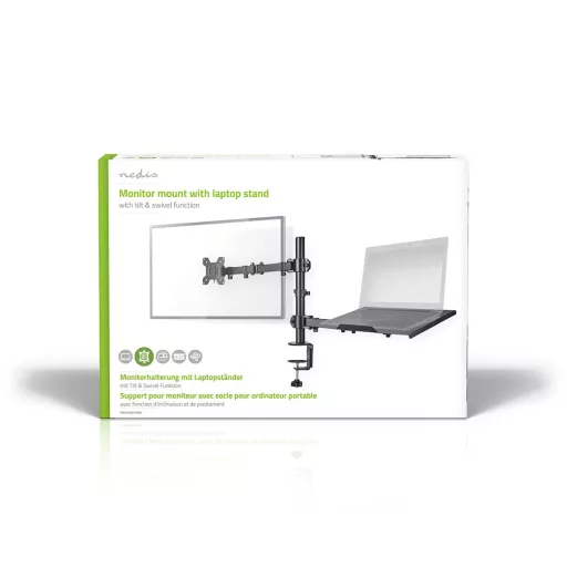 Nedis MMSISNB110BK asztali TV konzol 81,3 cm (32") Fekete
