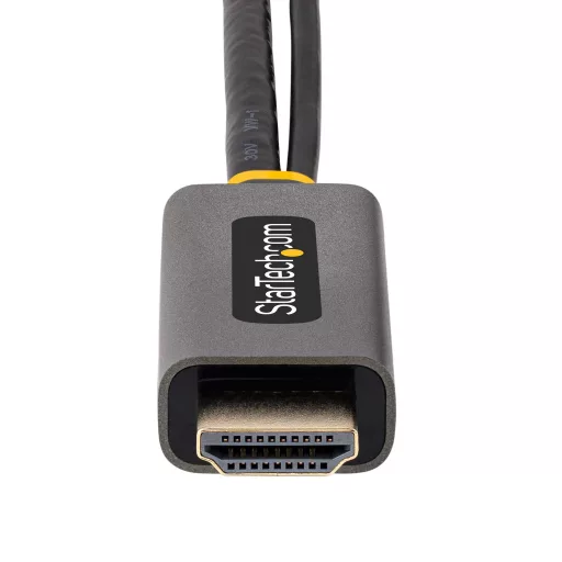 StarTech.com 128-HDMI-DISPLAYPORT video átalakító kábel 0,3 M HDMI A-típus (Standard) Fekete, Szürke
