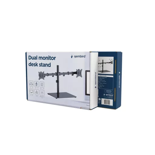 Gembird MS-D2ST-01 asztali TV konzol 81,3 cm (32") Fekete