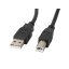 Lanberg CA-USBA-11CC-0030-BK USB kábel USB 2.0 3 M USB B Fekete