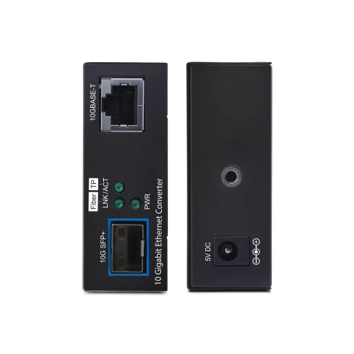 StarTech.com MCM10GSFP2 hálózati média konverter 10000 Mbit/s Multi-mode, Single-mode Fekete