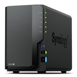   Synology DiskStation DS225+ 2 Bay NAS Asztali Intel® Celeron® J4125 2 GB DDR4 Synology DSM Fekete